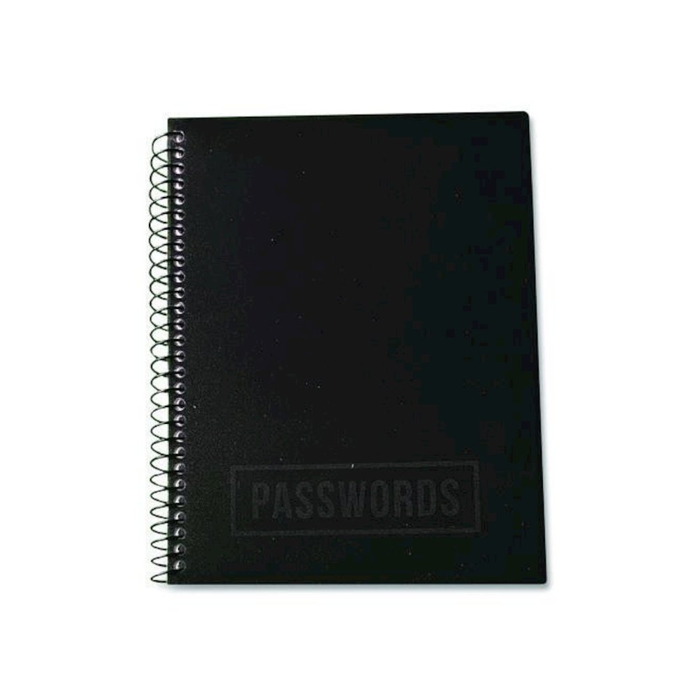 Small/Mini Password Log Book, User-Name/Password Format, Black Cover, (60) 7 x 5.5 Sheets. Picture 1