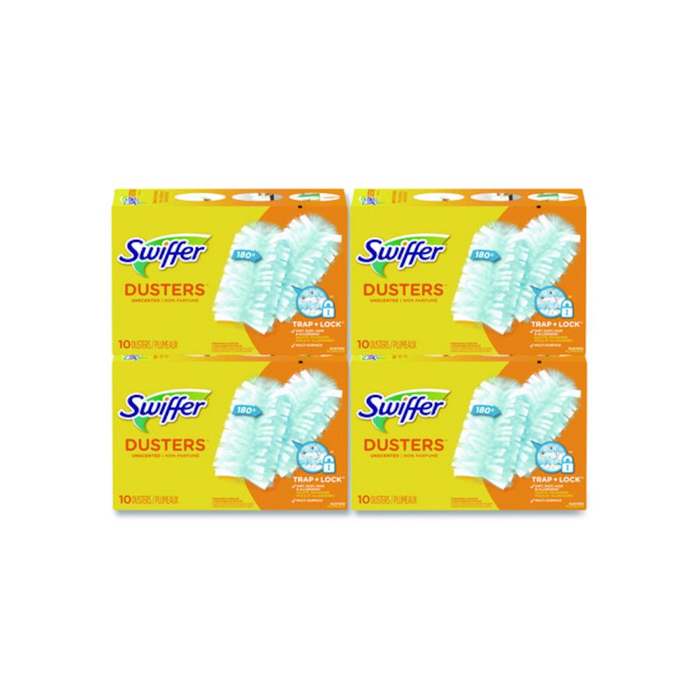 Dusters Refill, Dust Lock Fiber, Unscented, Light Blue, 10/Box, 4 Box/Carton. Picture 1