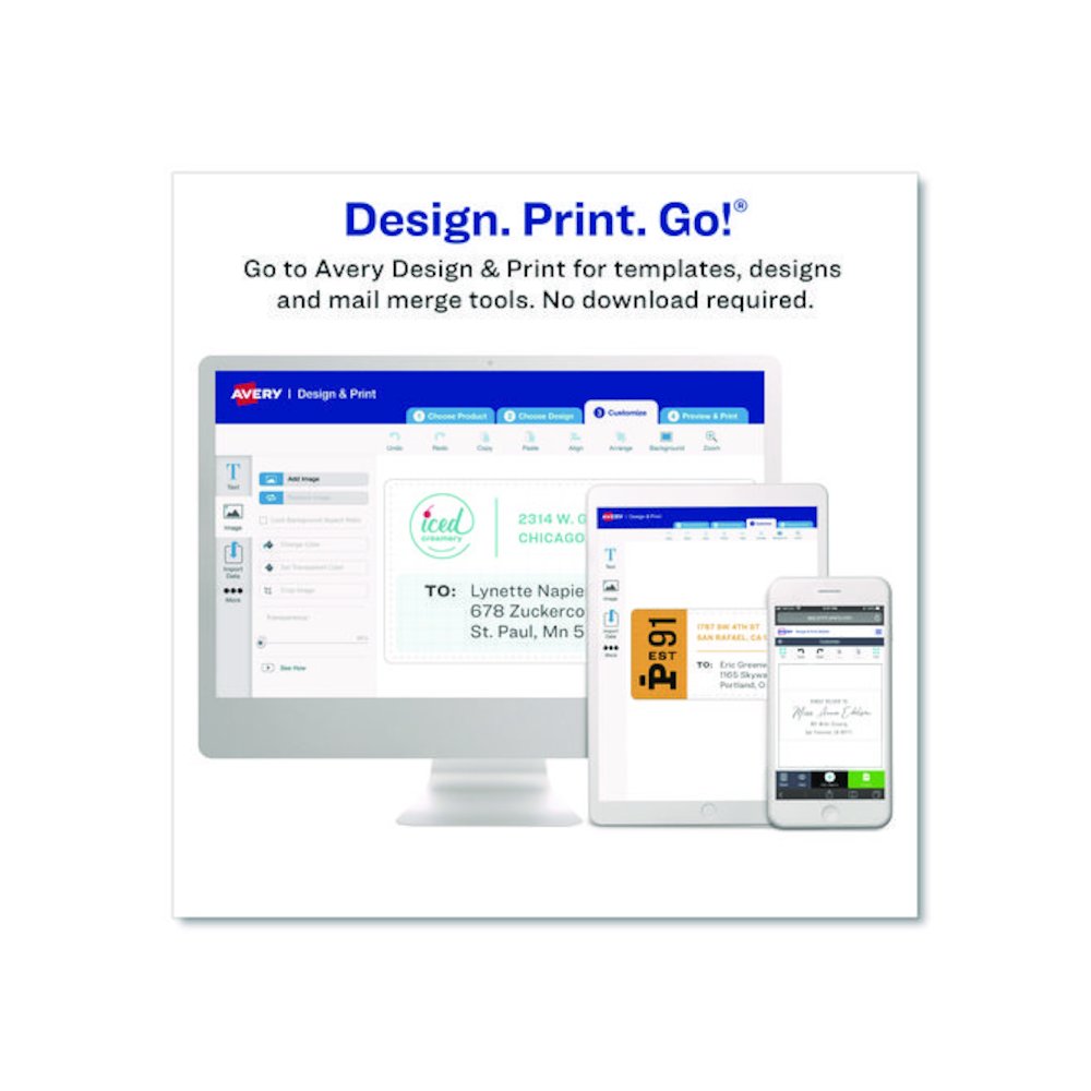 Printable Mailing Seals, 1.5" dia, White, 6/Sheet, 40 Sheets/Pack. Picture 5