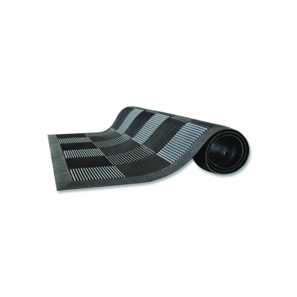 Parquet Scraper Mat, Black Blade Ribbed Rubber Surface, 36" x 60". Picture 2