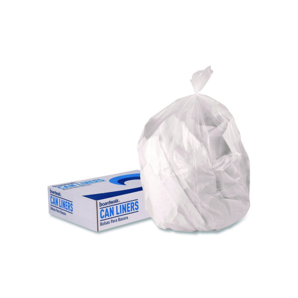 Low-Density Waste Can Liners, 30 gal, 0.5 mil, 30 x 36, Clear, Perforated Roll, 250/Carton. Picture 4
