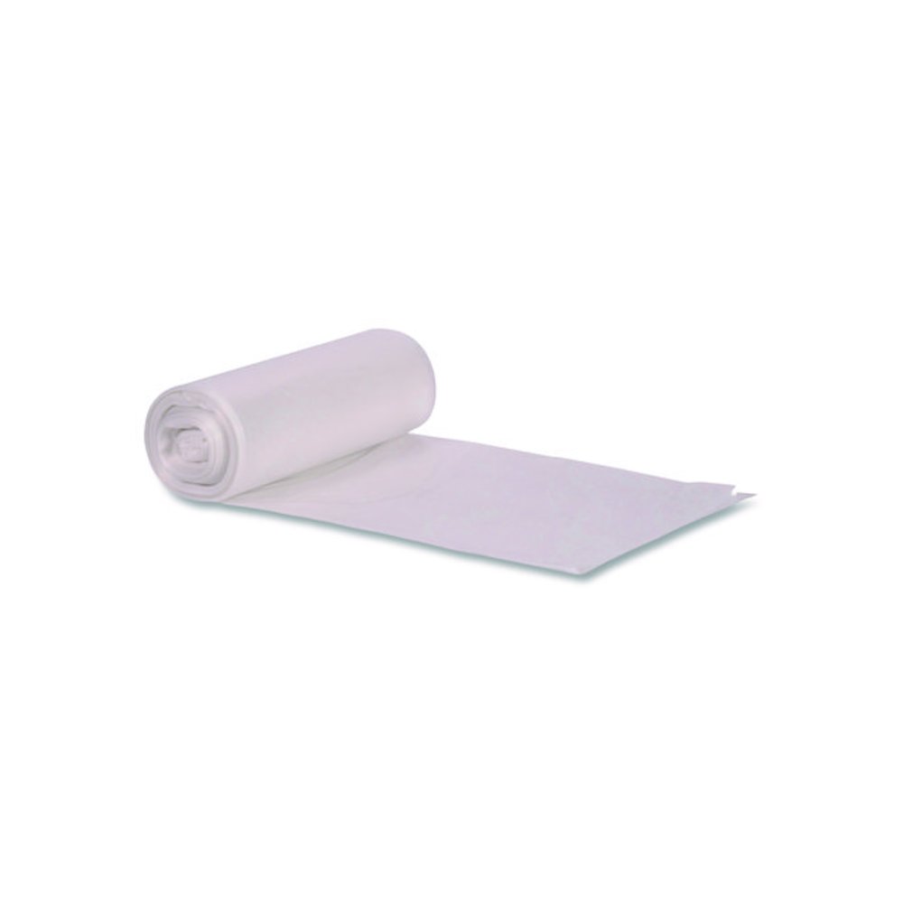 Low-Density Waste Can Liners, 33 gal, 0.65 mil, 33 x 39, Clear, Perforated Roll, 250/Carton. Picture 1