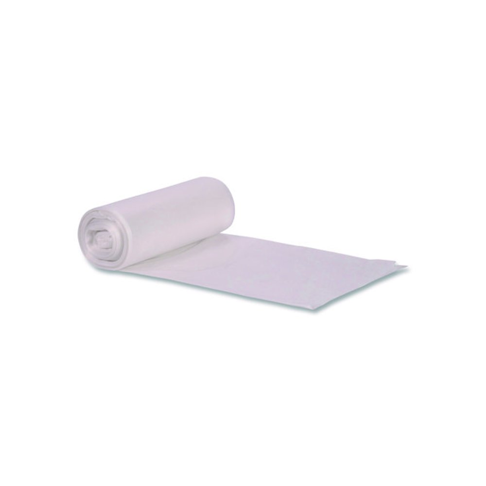 Low-Density Waste Can Liners, 45 gal, 0.9 mil, 40 x 46, Clear, Perforated Roll, 100/Carton. Picture 1