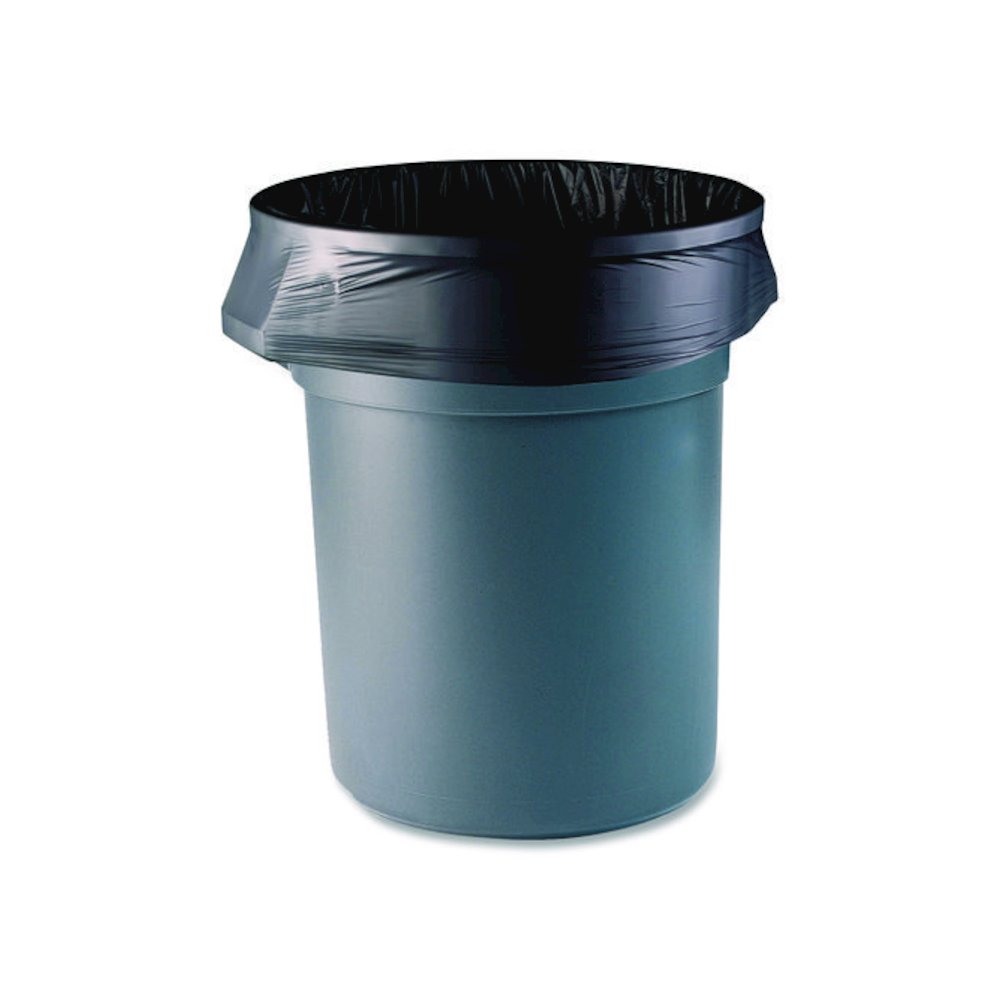 High-Density Can Liners, 45 gal, 22 mic, 40 x 48, Black, Perforated Roll, 150/Carton. Picture 2