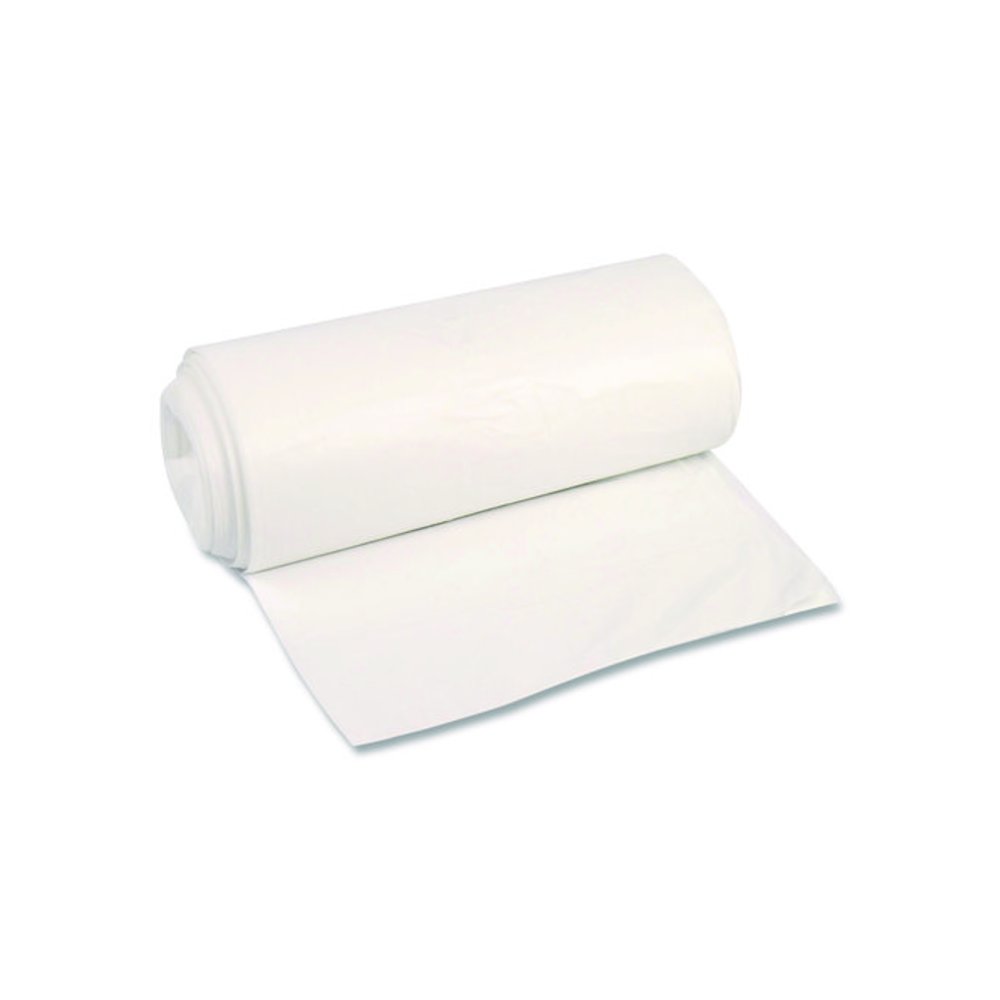 High-Density Can Liners, 56 gal, 16 mic, 43 x 48, Natural, Perforated Roll, 200/Carton. Picture 1