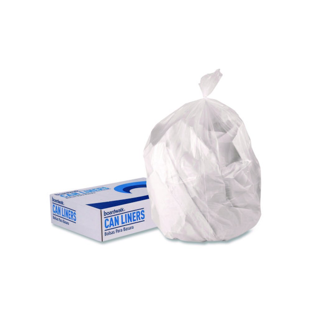 High-Density Can Liners, 56 gal, 16 mic, 43 x 48, Natural, Perforated Roll, 200/Carton. Picture 4