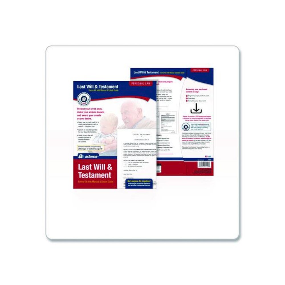 Last Will and Testament Digital Forms Kit with Manual and Estate Guide, Inkjet/Laser, 8.5 x 11, Unlimited Number of Forms. Picture 2