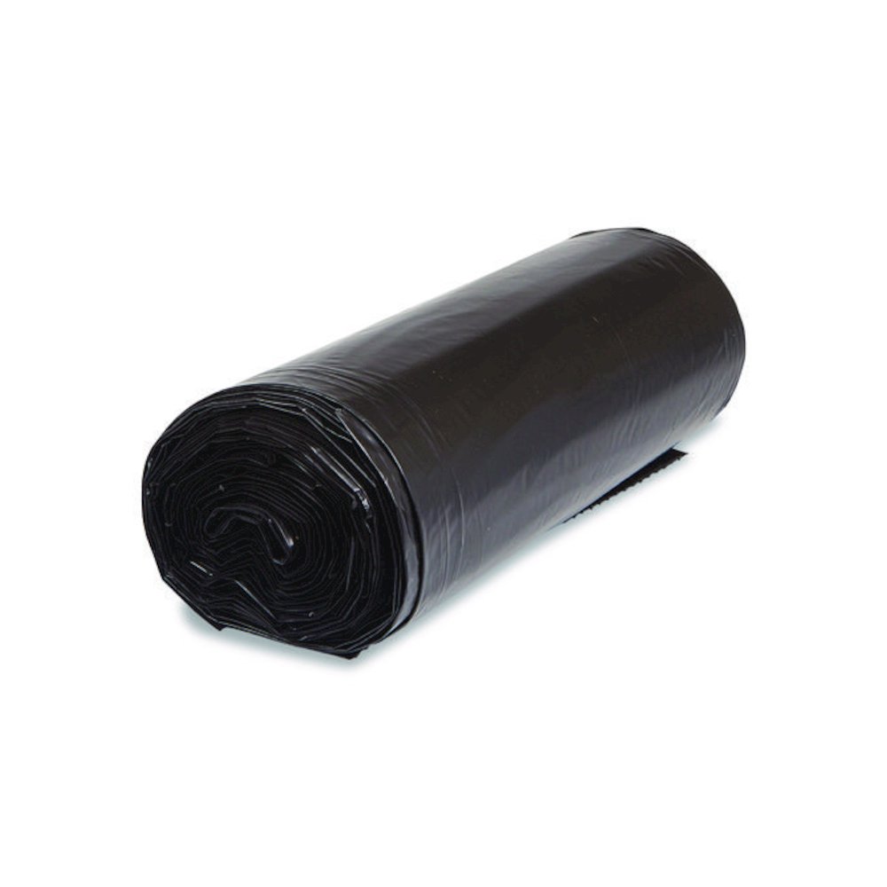 Low-Density Commercial Can Liners, 33 gal, 1.5 mil, 33" x 39", Black, Interleaved Roll, 20 Bags/Roll, 5 Rolls/Carton. Picture 2