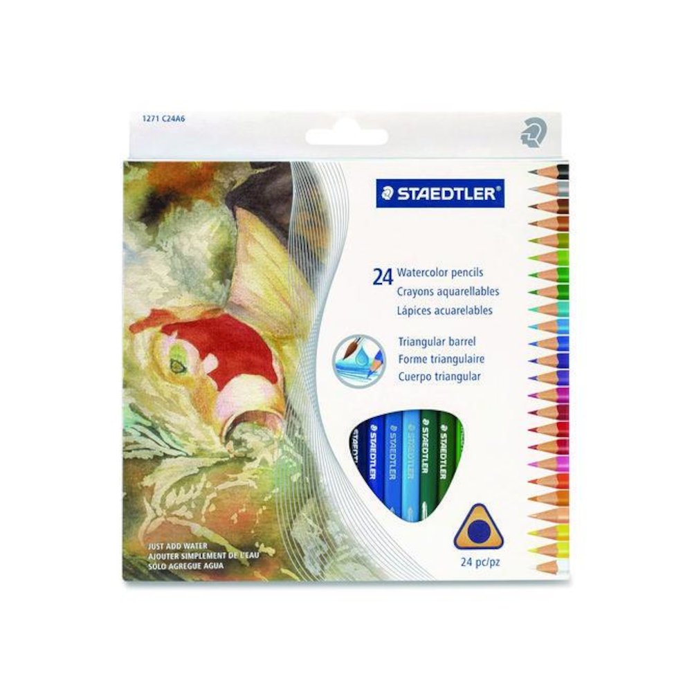 Watercolor Pencils, Assorted Lead and Barrel Colors, 24/Set. Picture 3