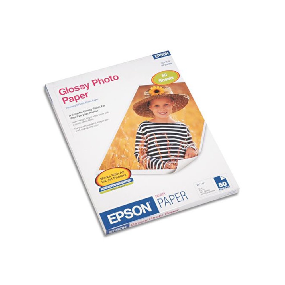 Glossy Photo Paper, 9.4 mil, 8.5 x 11, Glossy White, 50/Pack. Picture 1