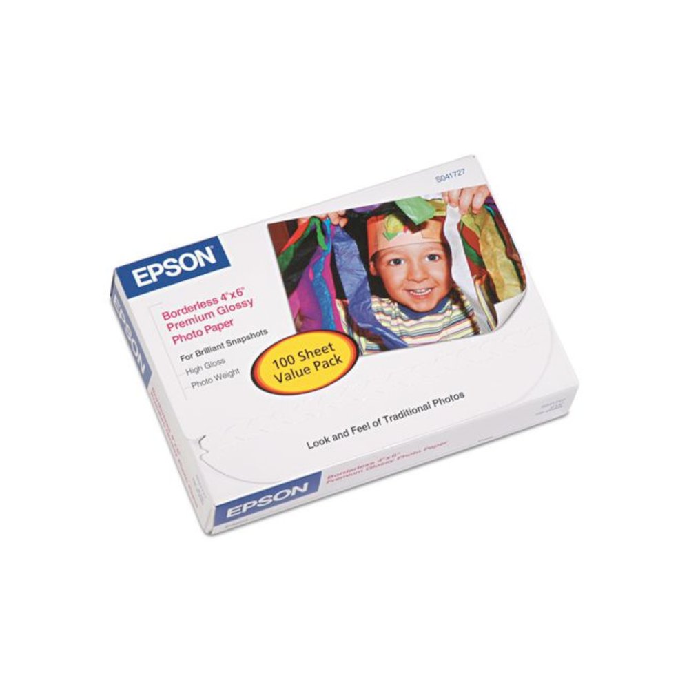 Premium Photo Paper, 10.4 mil, 4 x 6, High-Gloss White, 100/Pack. Picture 1