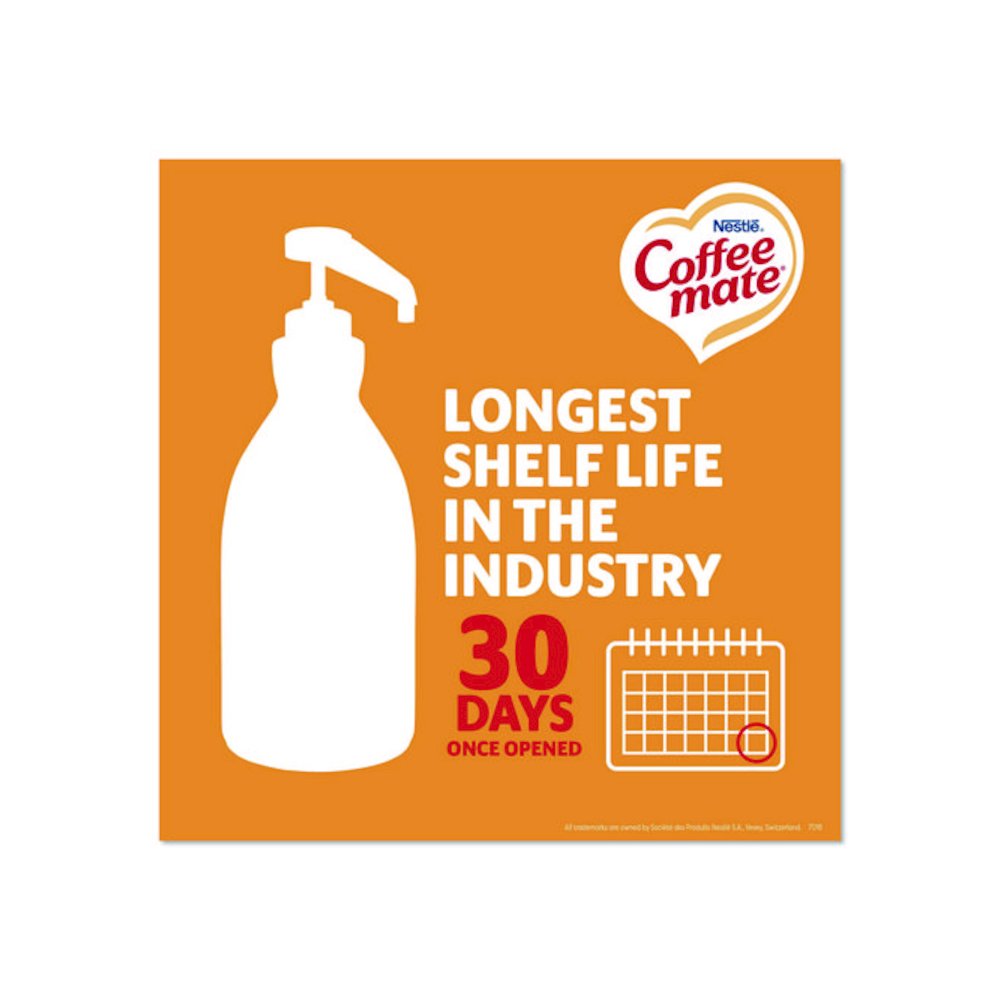 Liquid Creamer Pump Bottle, Caramel, 50.7 oz Pump Bottle, 2/Carton. Picture 6