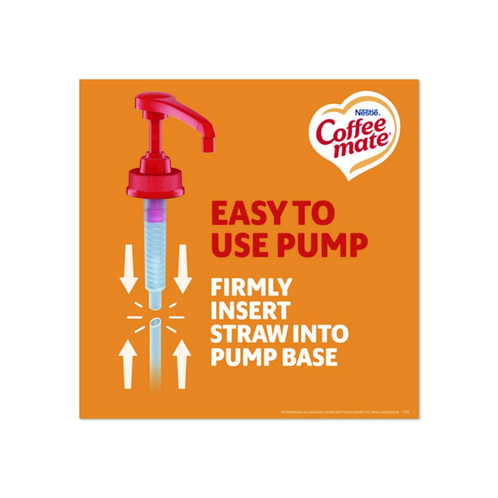 Liquid Creamer Pump Bottle, Caramel, 50.7 oz Pump Bottle, 2/Carton. Picture 9
