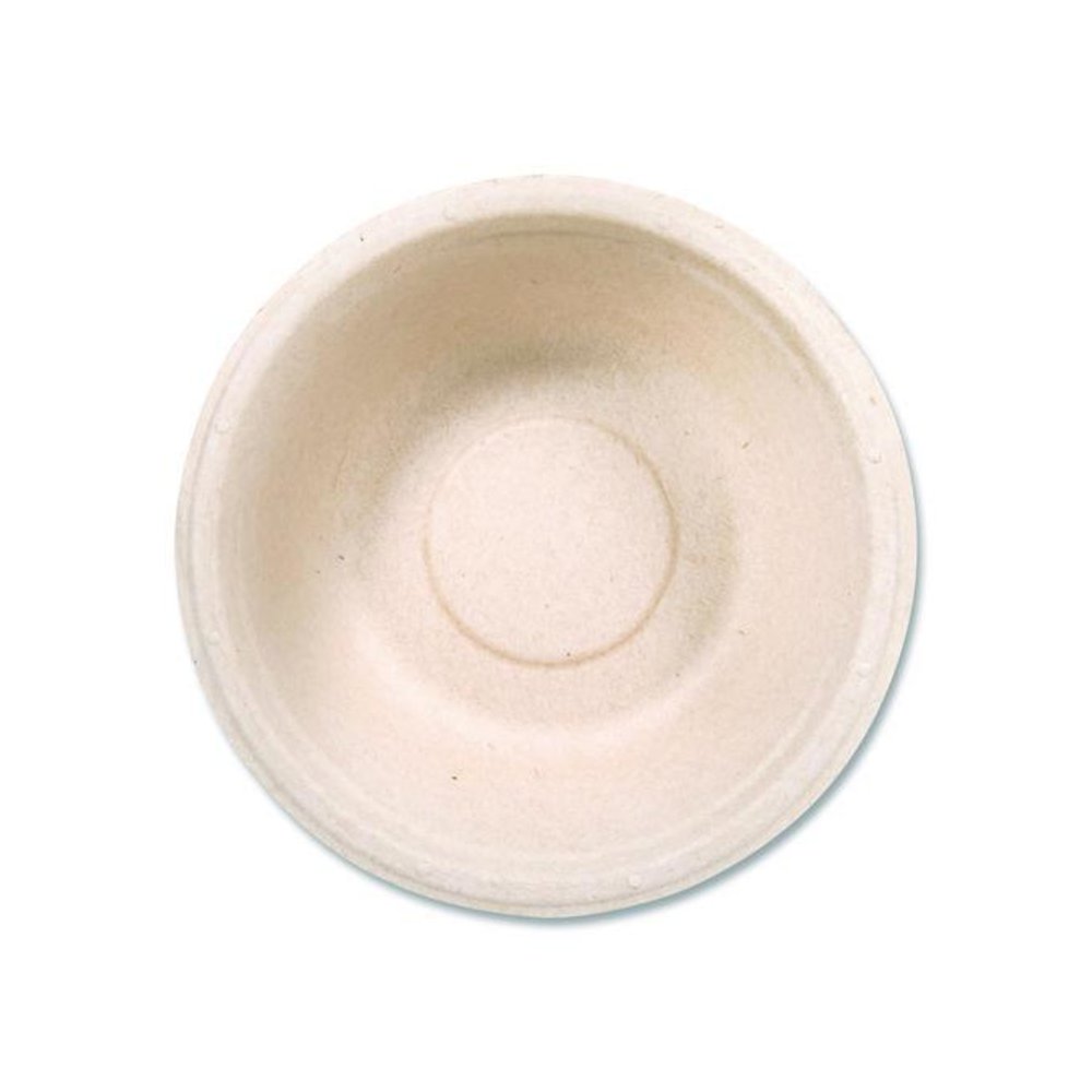 Compostable Molded Fiber Dinnerware, ProPlanet Seal, Bowl, 12 oz, Natural, 1,000/Carton. Picture 1