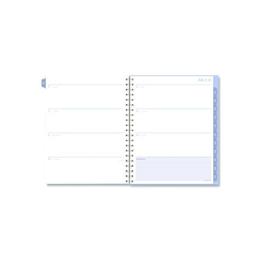 Dewdrop Academic Weekly Monthly Planner, Watercolor Floral, Blue/Gray/Purple Cover, 12-Month (July to June): 2025 to 2026. Picture 2