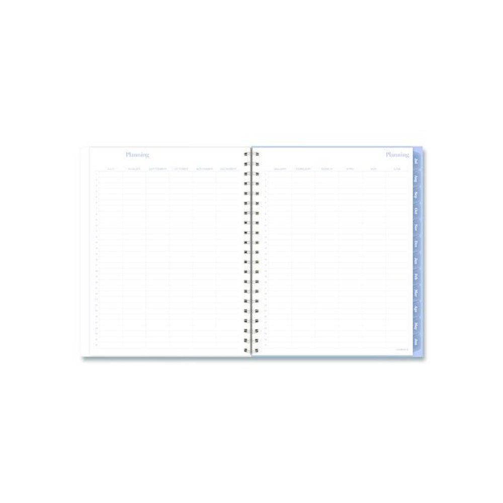 Dewdrop Academic Weekly Monthly Planner, Watercolor Floral, Blue/Gray/Purple Cover, 12-Month (July to June): 2025 to 2026. Picture 8