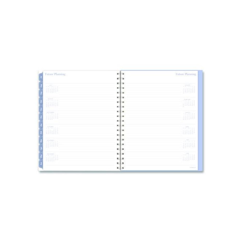 Dewdrop Academic Weekly Monthly Planner, Watercolor Floral, Blue/Gray/Purple Cover, 12-Month (July to June): 2025 to 2026. Picture 7