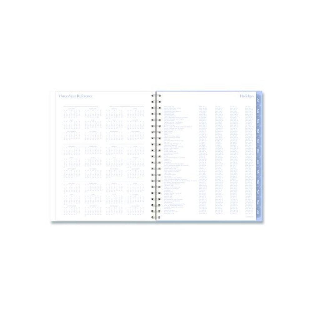 Dewdrop Academic Weekly Monthly Planner, Watercolor Floral, Blue/Gray/Purple Cover, 12-Month (July to June): 2025 to 2026. Picture 6