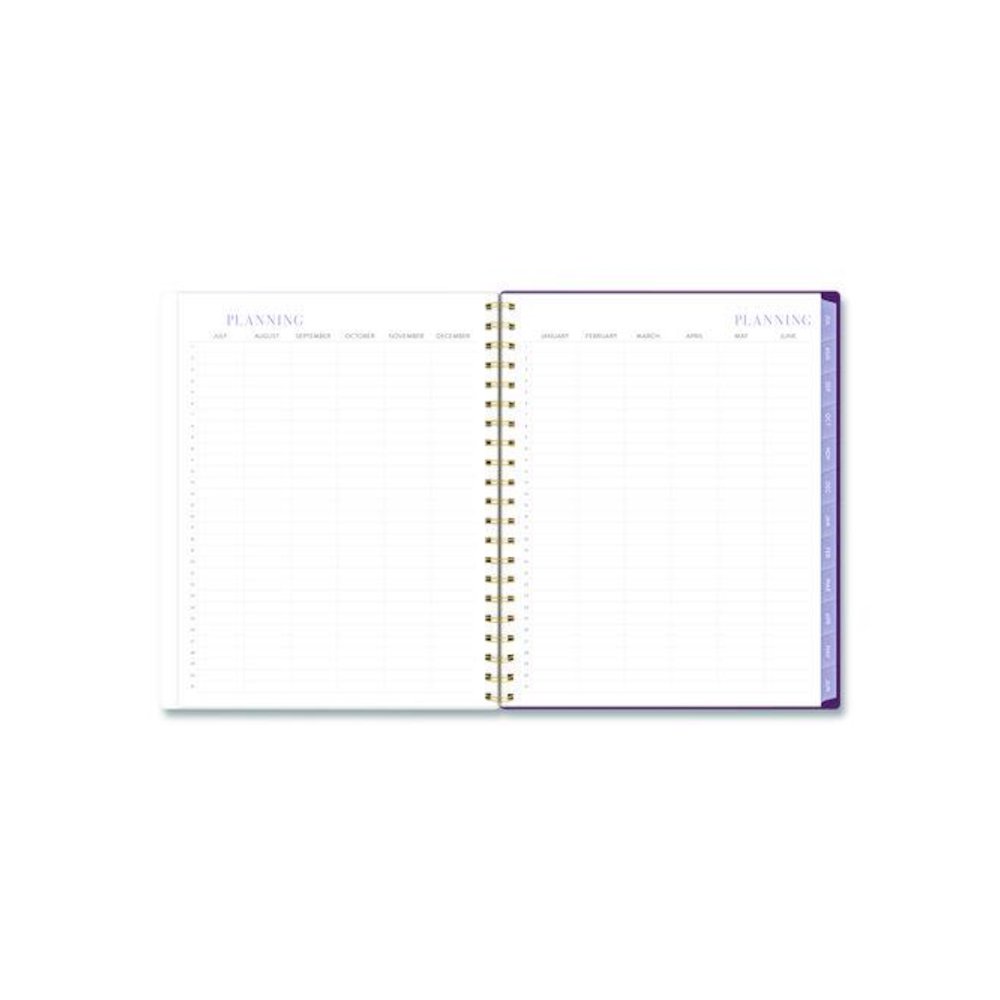 Leah Bisch Petite Floral Academic Weekly Monthly Planner, 11 x 8.5, Purple/Green Cover, 12-Month (July to June): 2025 to 2026. Picture 7