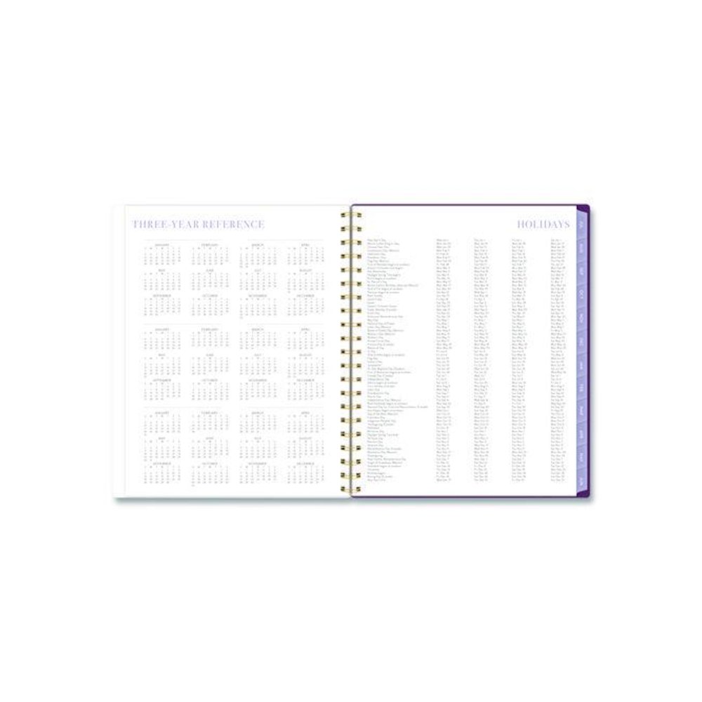 Leah Bisch Petite Floral Academic Weekly Monthly Planner, 11 x 8.5, Purple/Green Cover, 12-Month (July to June): 2025 to 2026. Picture 8