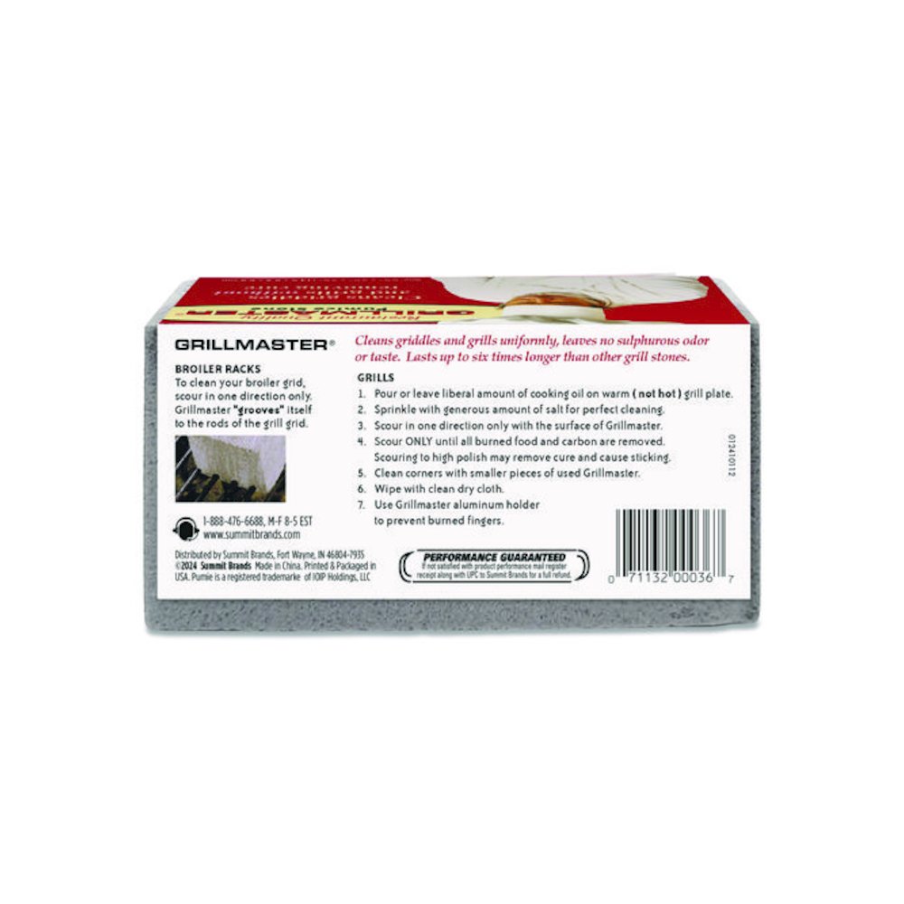 Grillmaster Griddle and Grill Cleaning Brick, 5.75 x 2.75, Gray, 12/Carton. Picture 2