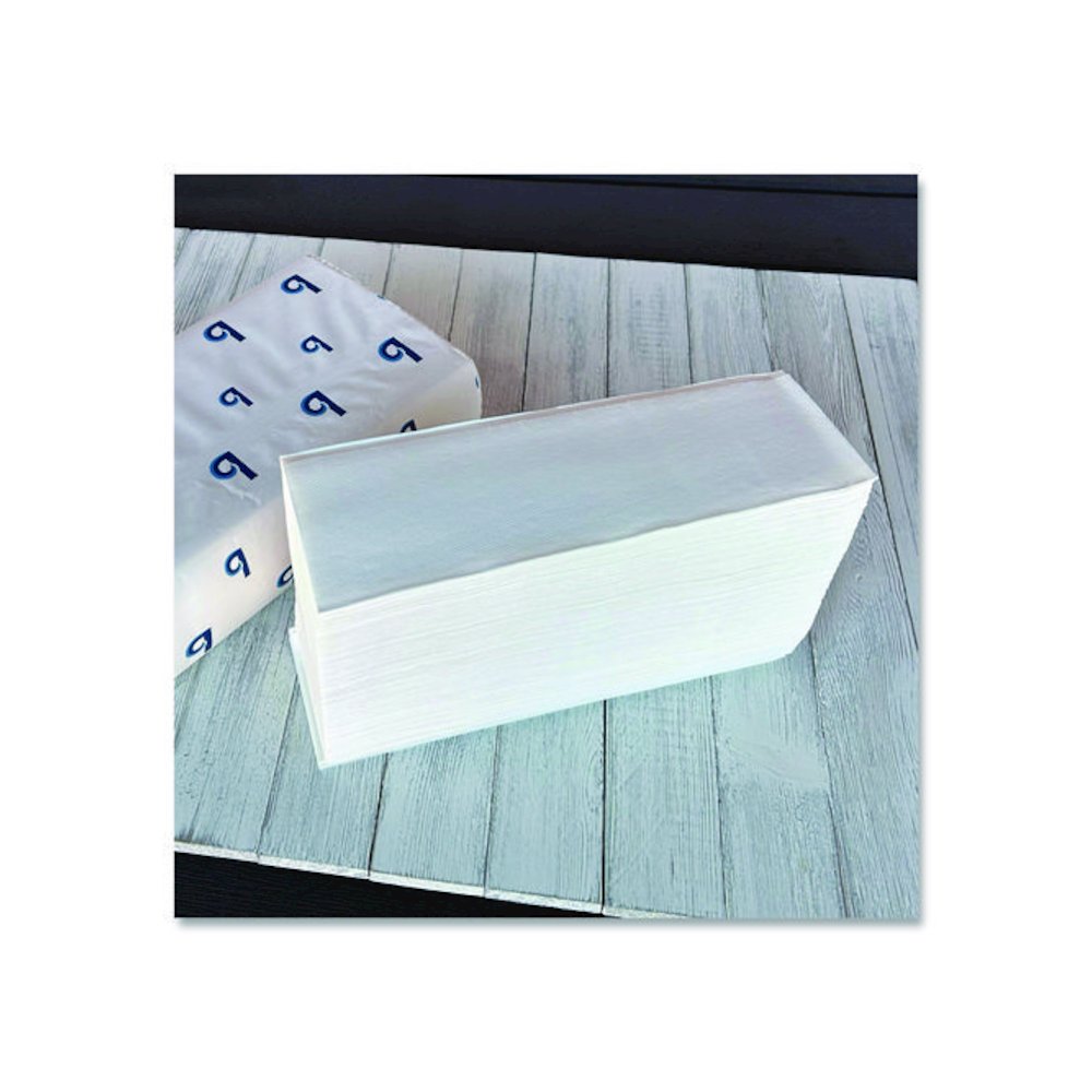 Structured Multifold Towels, 1-Ply, 9 x 9.5, White, 250/Pack, 16 Packs/Carton. Picture 3