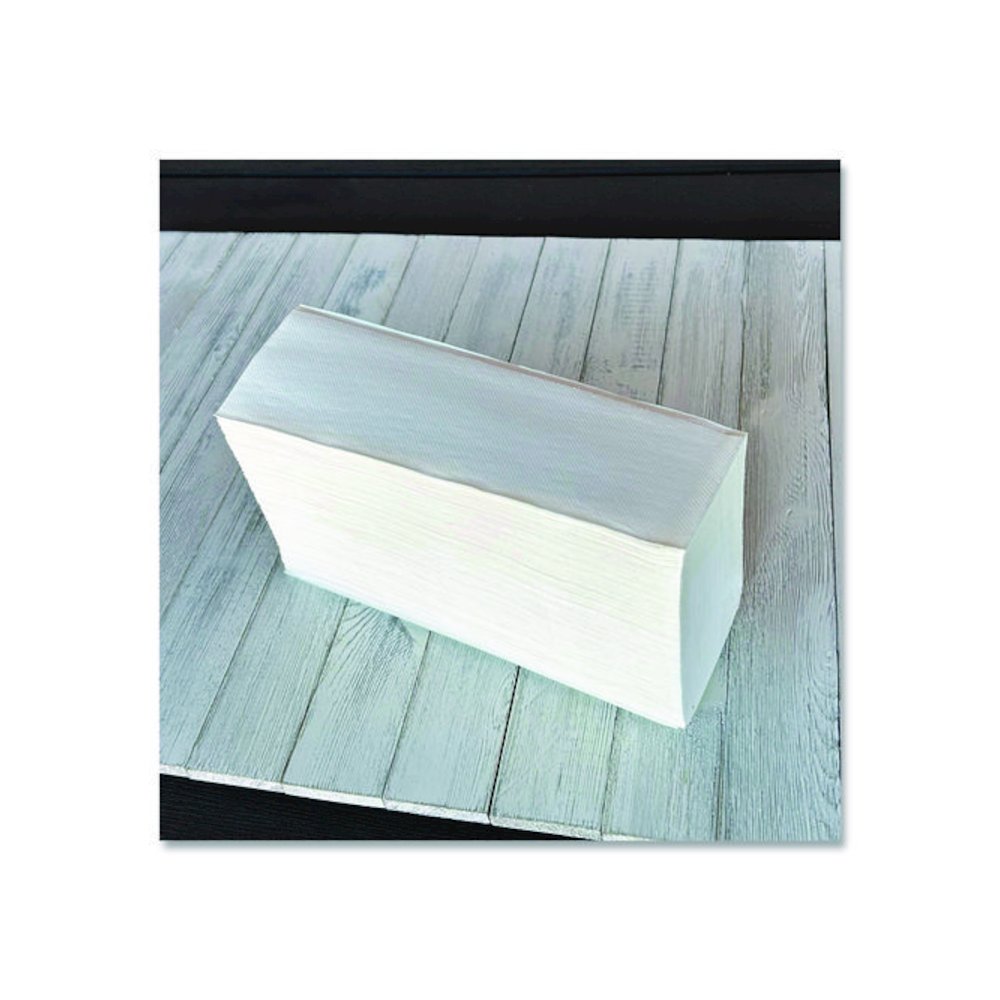 Structured Multifold Towels, 1-Ply, 9 x 9.5, White, 250/Pack, 16 Packs/Carton. Picture 4