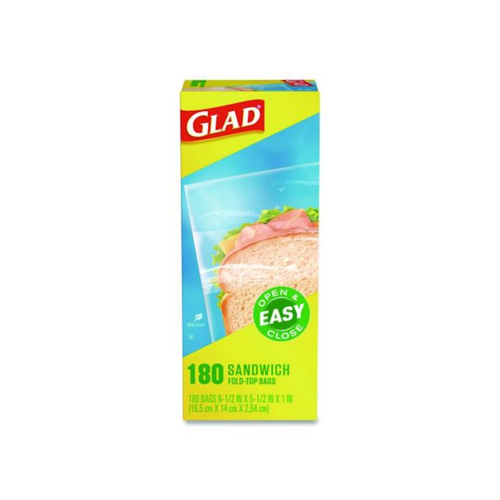 Fold Top Food Storage Plastic Sandwich Bags, 6.5 x 5.5, Clear, 180 Bags/Box, 12 Boxes/Carton. Picture 2