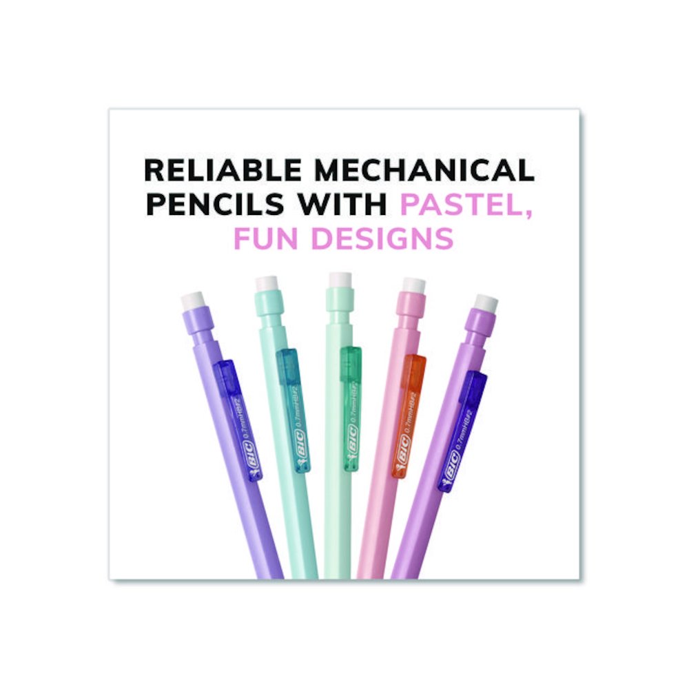 Xtra Smooth Mechanical Pencil, HB #2 Black Lead, Assorted Pastel Color Barrels, 40/Pack. Picture 5