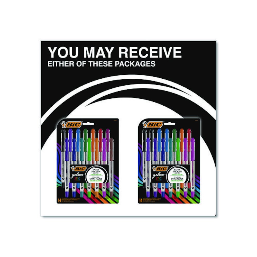 Gel-ocity STIC Gel Pen, Stick, Medium 0.7 mm, Randomly Selected Ink and Barrel Color Assortment, 14/Pack. Picture 2