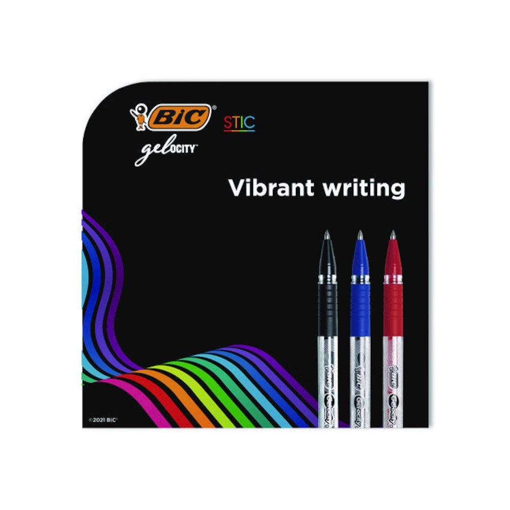 Gel-ocity STIC Gel Pen, Stick, Medium 0.7 mm, Randomly Selected Ink and Barrel Color Assortment, 14/Pack. Picture 3