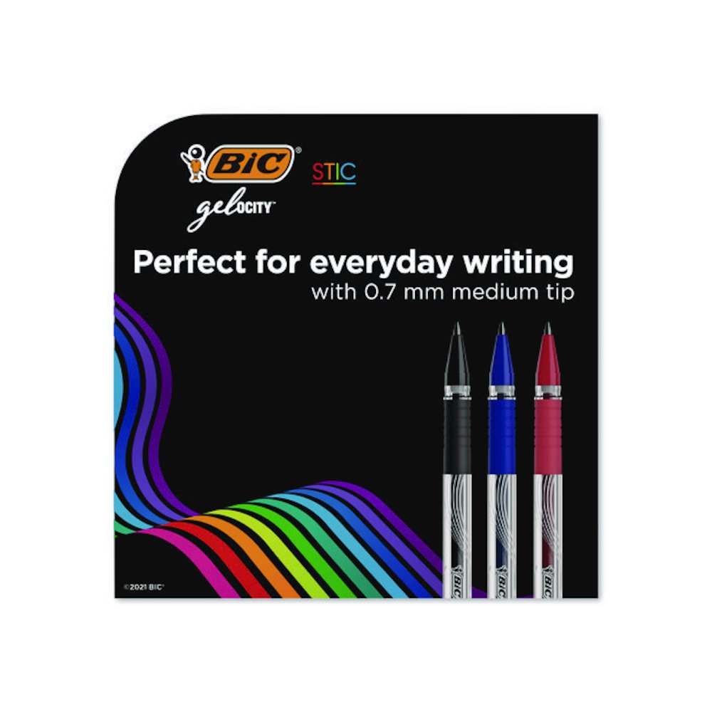 Gel-ocity STIC Gel Pen, Stick, Medium 0.7 mm, Randomly Selected Ink and Barrel Color Assortment, 14/Pack. Picture 4