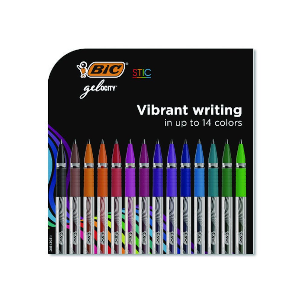 Gel-ocity STIC Gel Pen, Stick, Medium 0.7 mm, Randomly Selected Ink and Barrel Color Assortment, 14/Pack. Picture 6