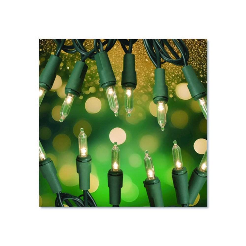 Indoor/Outdoor LED Holiday String Lights, 60 Bulbs/String, 25 ft String, White/Green Wire, 2 Strings. Picture 2