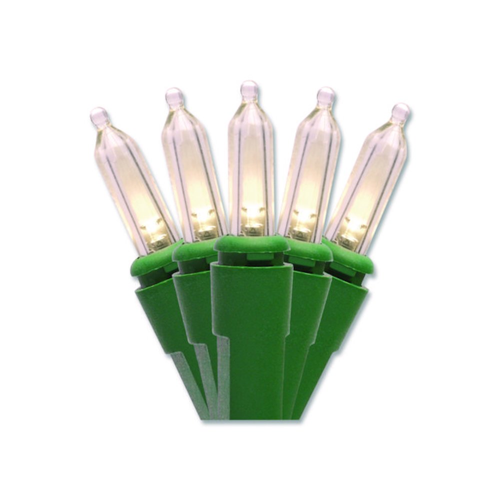 Indoor/Outdoor LED Holiday String Lights, 60 Bulbs/String, 25 ft String, White/Green Wire, 2 Strings. Picture 4