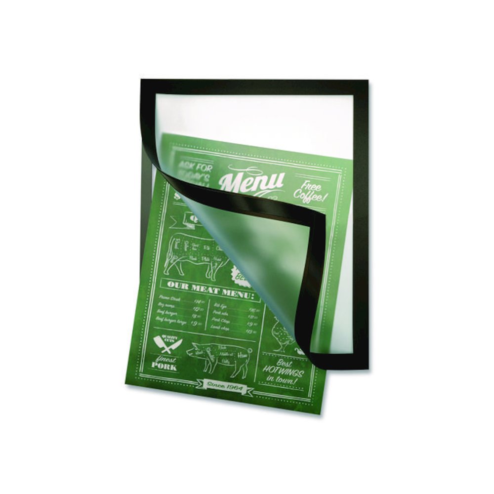 Indoor Window Sign Holder, 8.5 x 11 Insert, Black Frame, 5/Pack. Picture 2