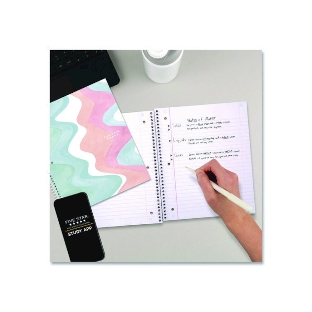Brushy Moves Spiral Notebook, 1-Subject, Medium/College Rule, Assorted Cover Colors, (80) 11 x 8.5 Sheets, 2/Pack. Picture 6