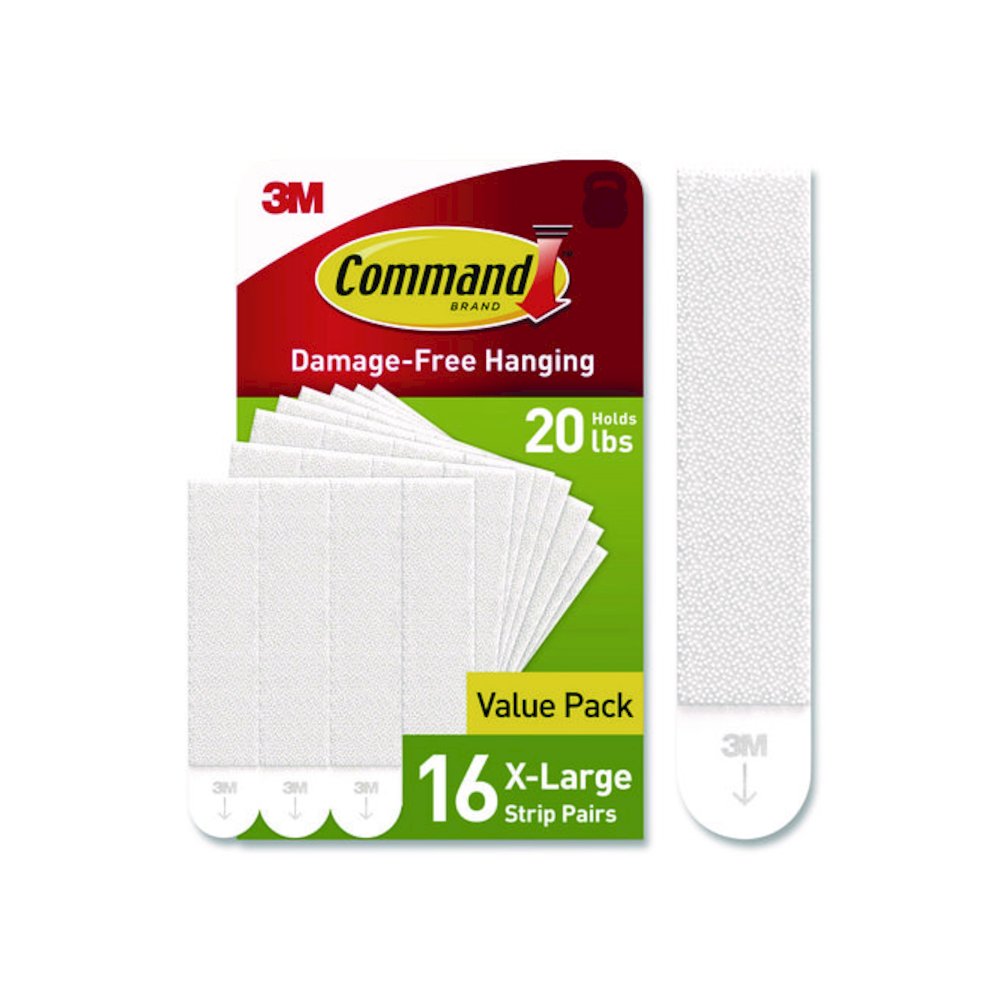 Damage-Free Hanging Picture Hanging Strip Pairs, Holds up to 5 lb, White, 16/Pack. Picture 3