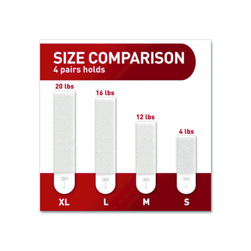 Damage-Free Hanging Picture Hanging Strip Pairs, Holds up to 5 lb, White, 16/Pack. Picture 4