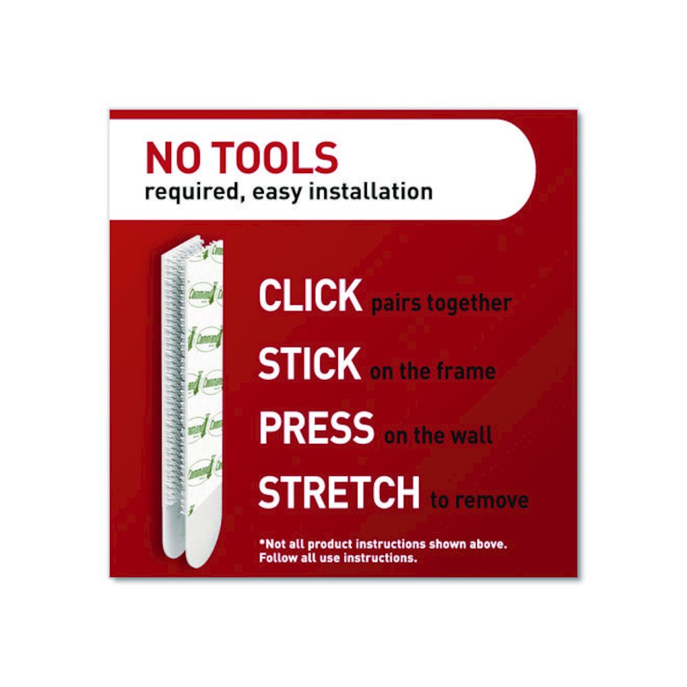 Damage-Free Hanging Picture Hanging Strip Pairs, Holds up to 5 lb, White, 16/Pack. Picture 8