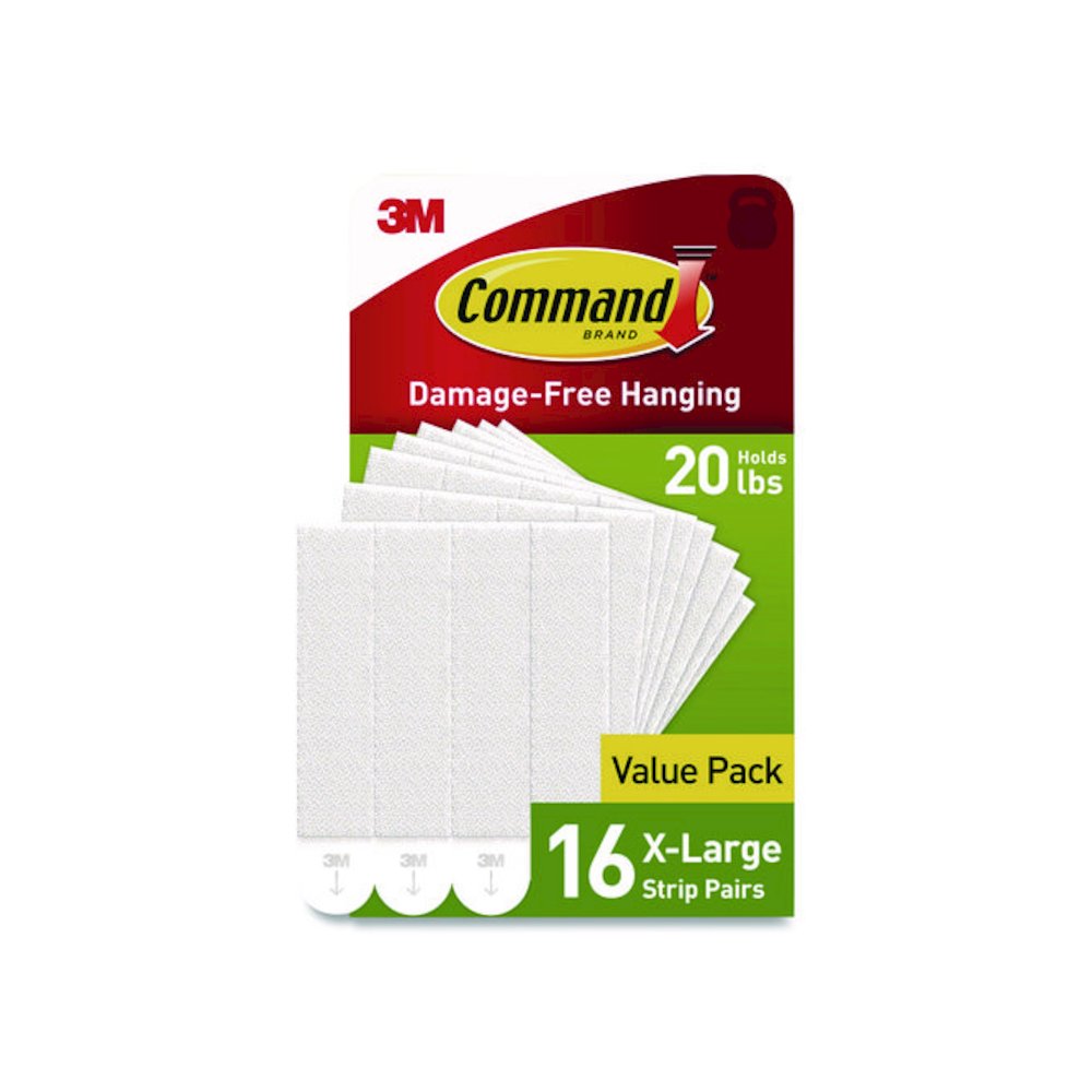 Damage-Free Hanging Picture Hanging Strip Pairs, Holds up to 5 lb, White, 16/Pack. Picture 1