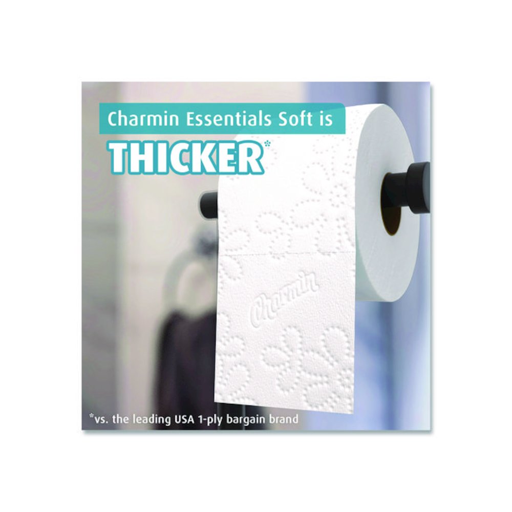 Essentials Soft Bathroom Tissue, Septic Safe, 2-Ply, White, 330 Sheets/Roll, 9 Rolls/Pack, 4 Packs/Carton. Picture 3