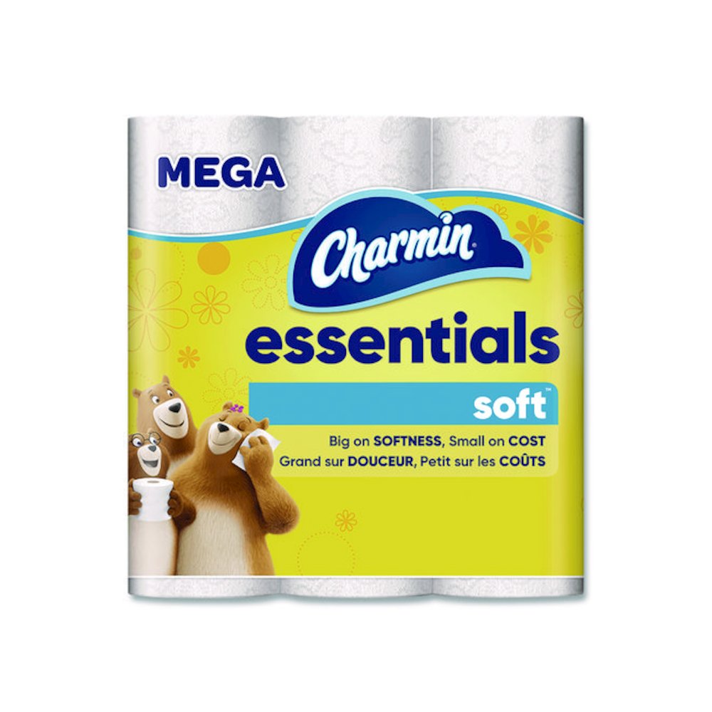 Essentials Soft Bathroom Tissue, Septic Safe, 2-Ply, White, 330 Sheets/Roll, 9 Rolls/Pack, 4 Packs/Carton. Picture 1