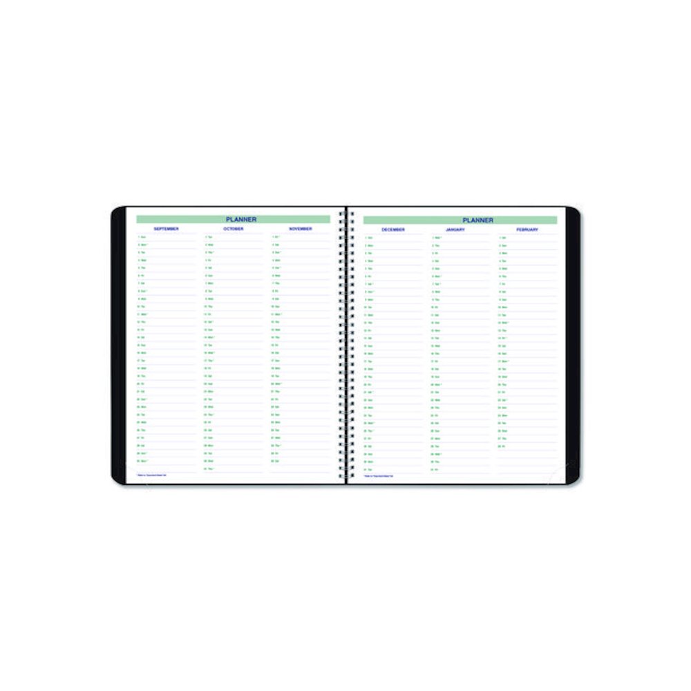 Plan and Link Monthly Planner, 9.25 x 7.25, Black Distressed Faux Leather Cover, 16-Month: Sept 2024 to Dec 2025. Picture 4