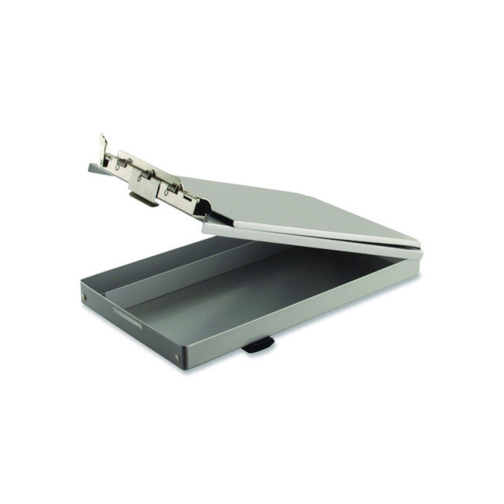 Recycled Aluminum Citation Holder Clipboard, 1/2" Clip Capacity, Holds 6 x 11 Sheets, Silver. Picture 5