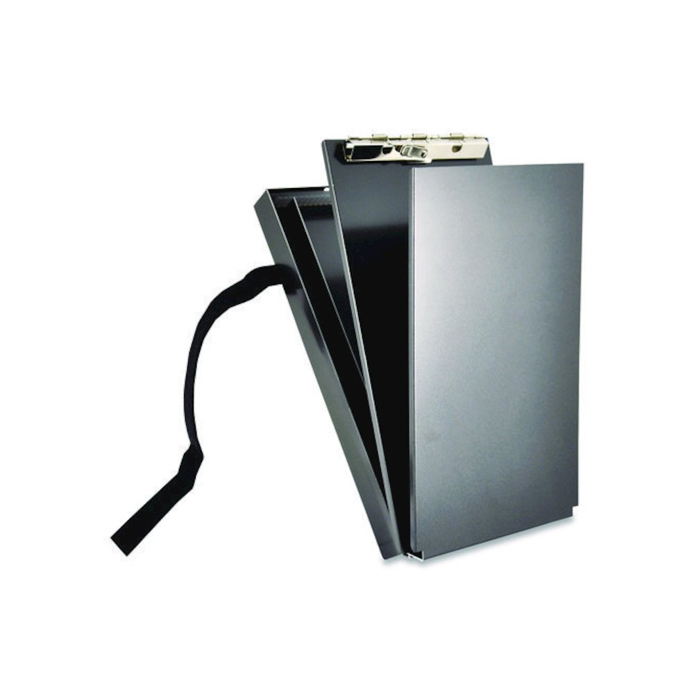 Recycled Aluminum Citation Holder Clipboard, 1/2" Capacity, Holds 6 x 11 Sheets, Black. Picture 2