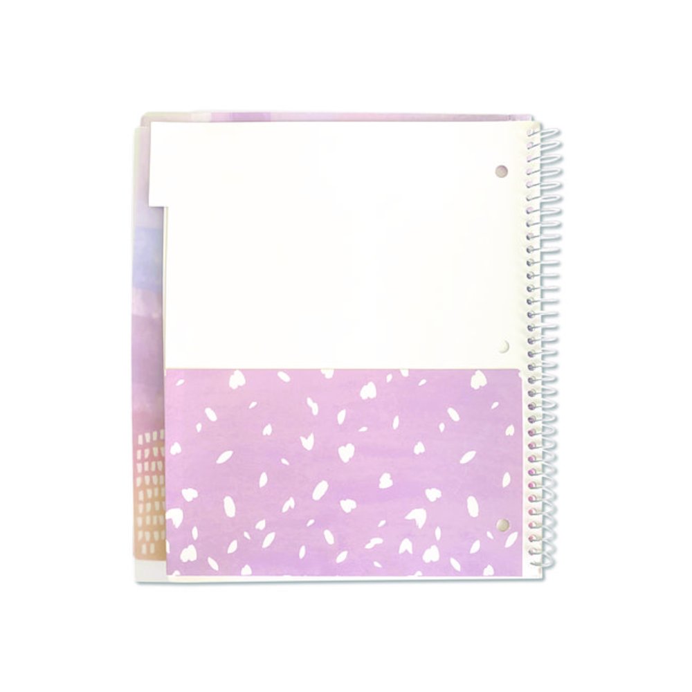 Silver Lining Five-Subject Spiral Notebook, Medium/College Rule, Randomly Assorted Cover Color/Design, (150) 11 x 9 Sheets. Picture 2