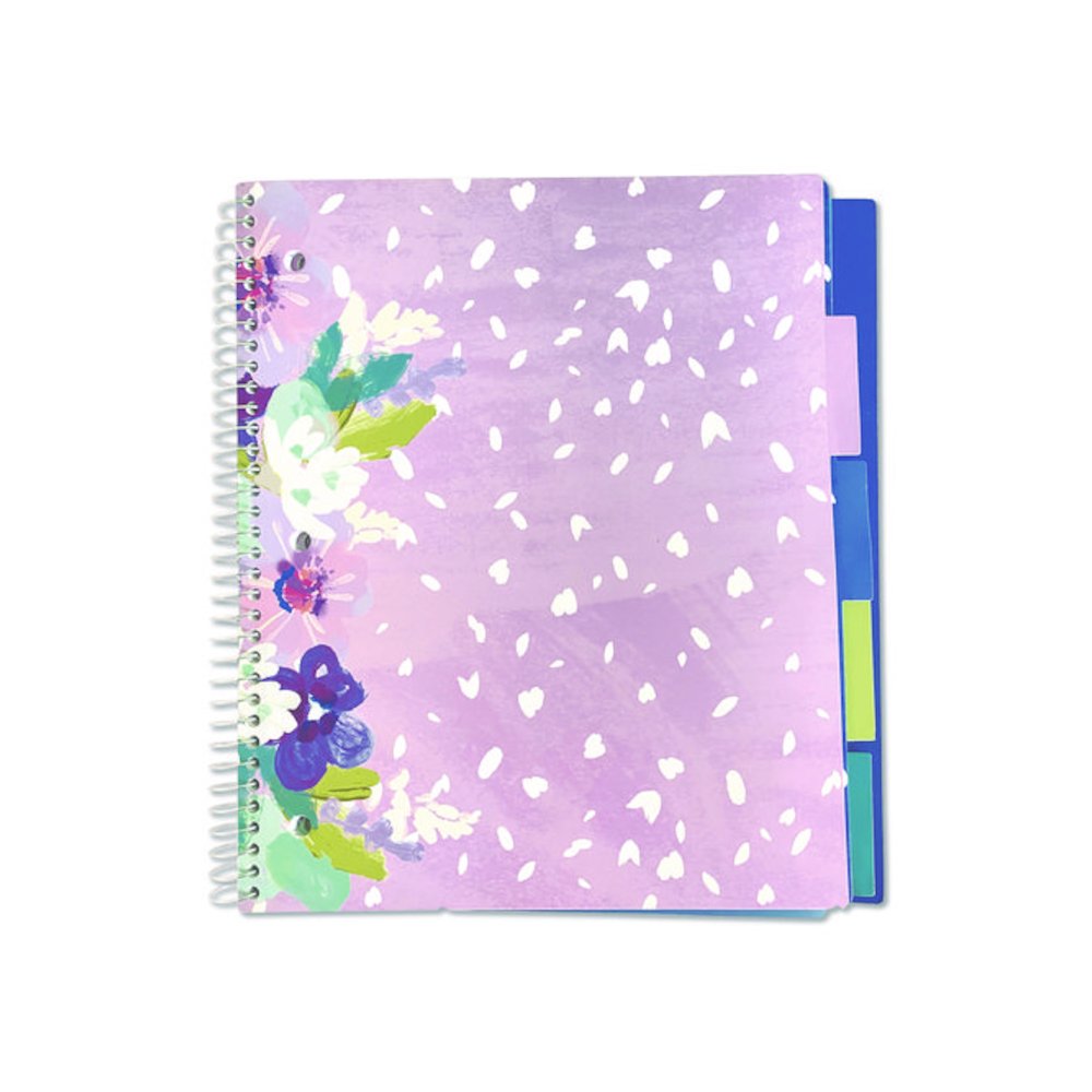Silver Lining Five-Subject Spiral Notebook, Medium/College Rule, Randomly Assorted Cover Color/Design, (150) 11 x 9 Sheets. Picture 7
