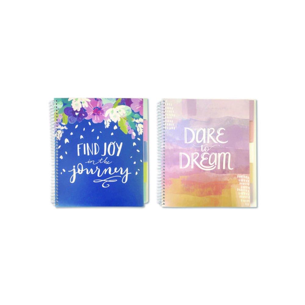 Silver Lining Five-Subject Spiral Notebook, Medium/College Rule, Randomly Assorted Cover Color/Design, (150) 11 x 9 Sheets. Picture 1