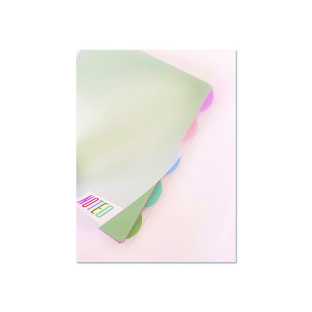 Noted Five-Subject Spiral Notebook, Medium/College Rule, Randomly Assorted Cover Color, (150) 11 x 8.5 Sheets. Picture 4
